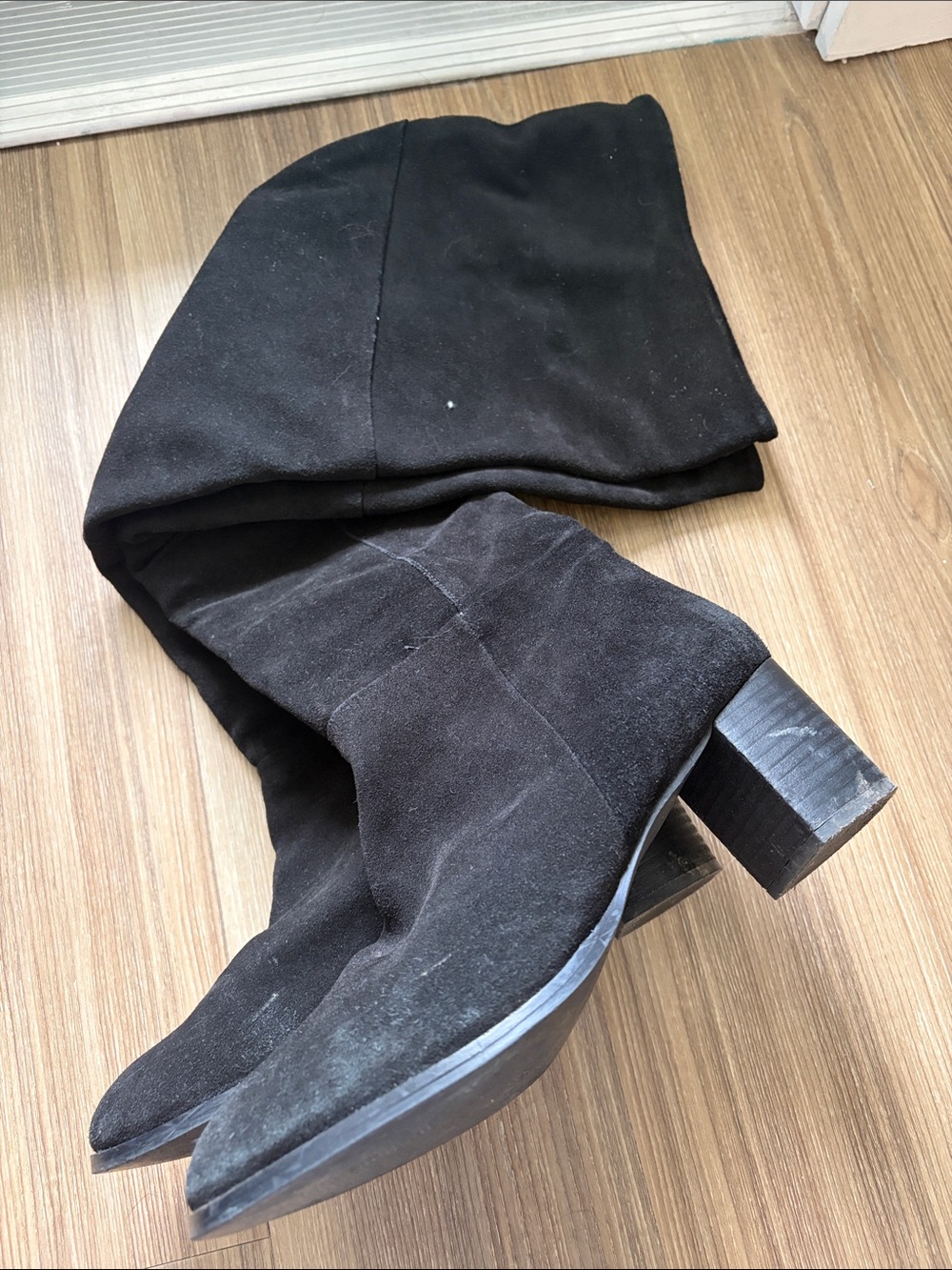 Coconuts by Matisse Black Suede Over-the-Knee Block Heel Boots